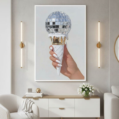 Melting Disco Cone Pop Canvas Wall Art