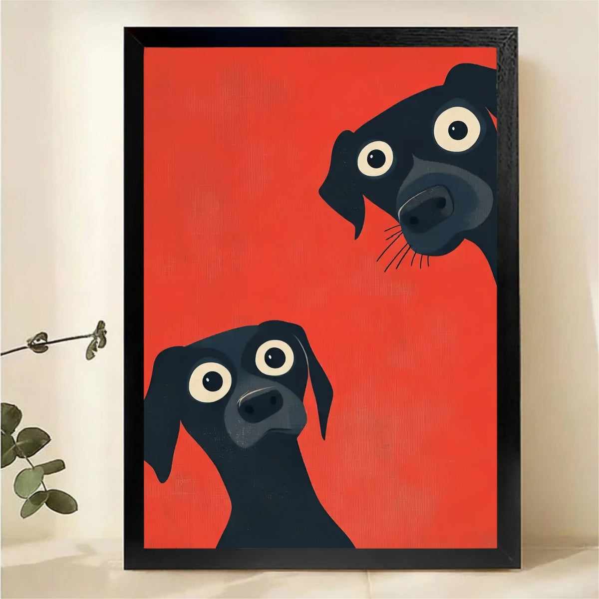 Black Pugs Wall Art - Modern Pop Art Print