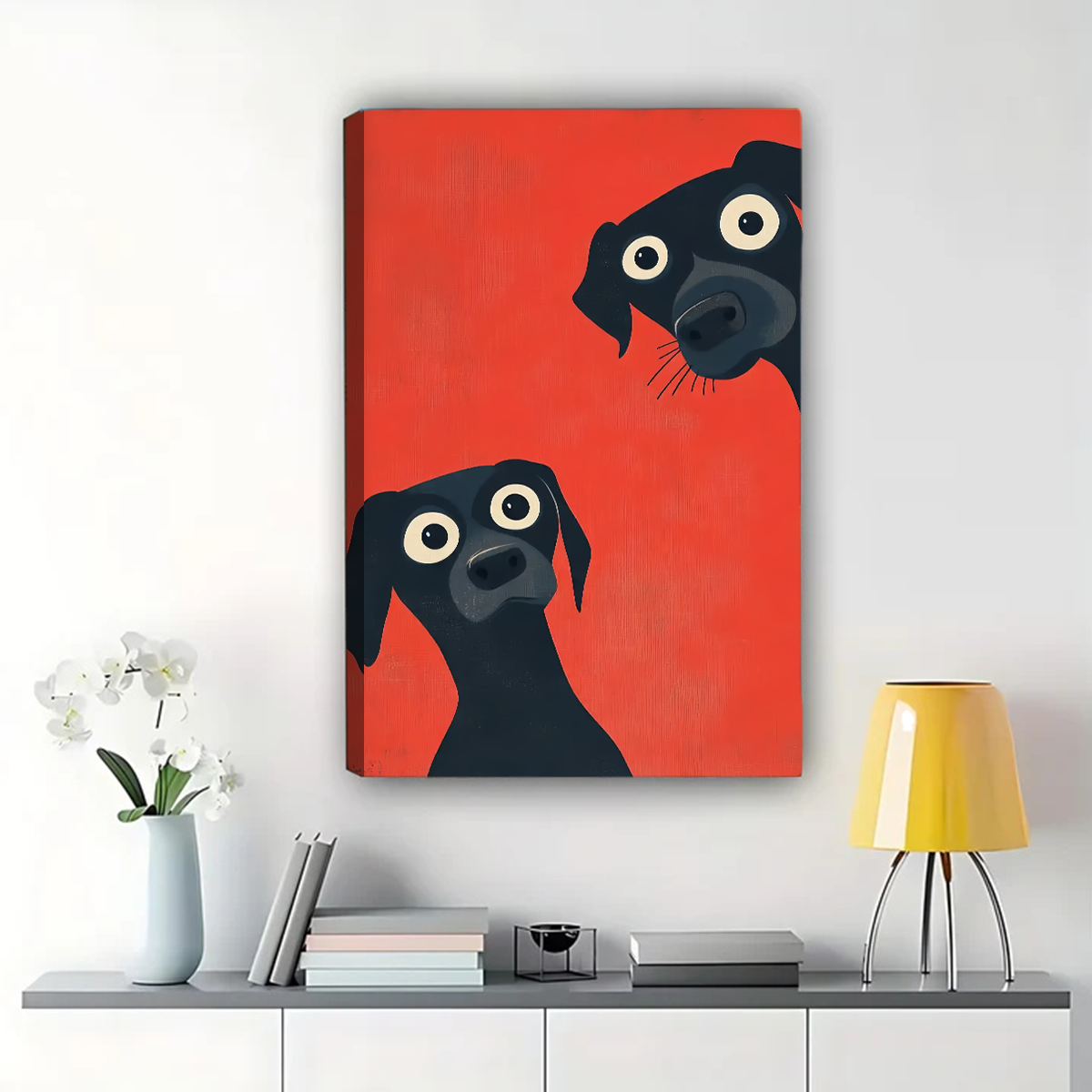 Black Pugs Wall Art - Modern Pop Art Print