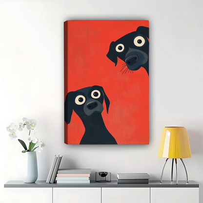 Black Pugs Wall Art - Modern Pop Art Print