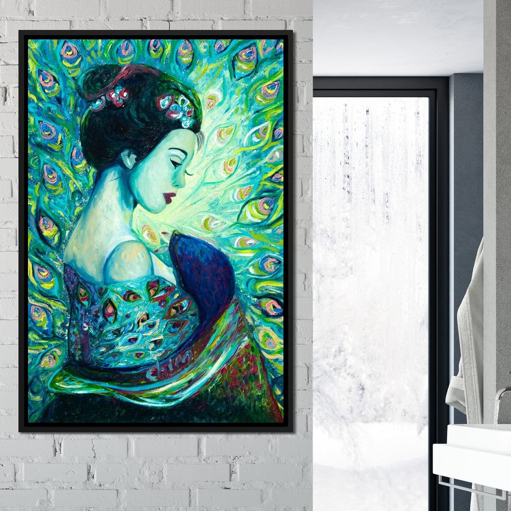 Silk Peafowl Canvas Wall Art