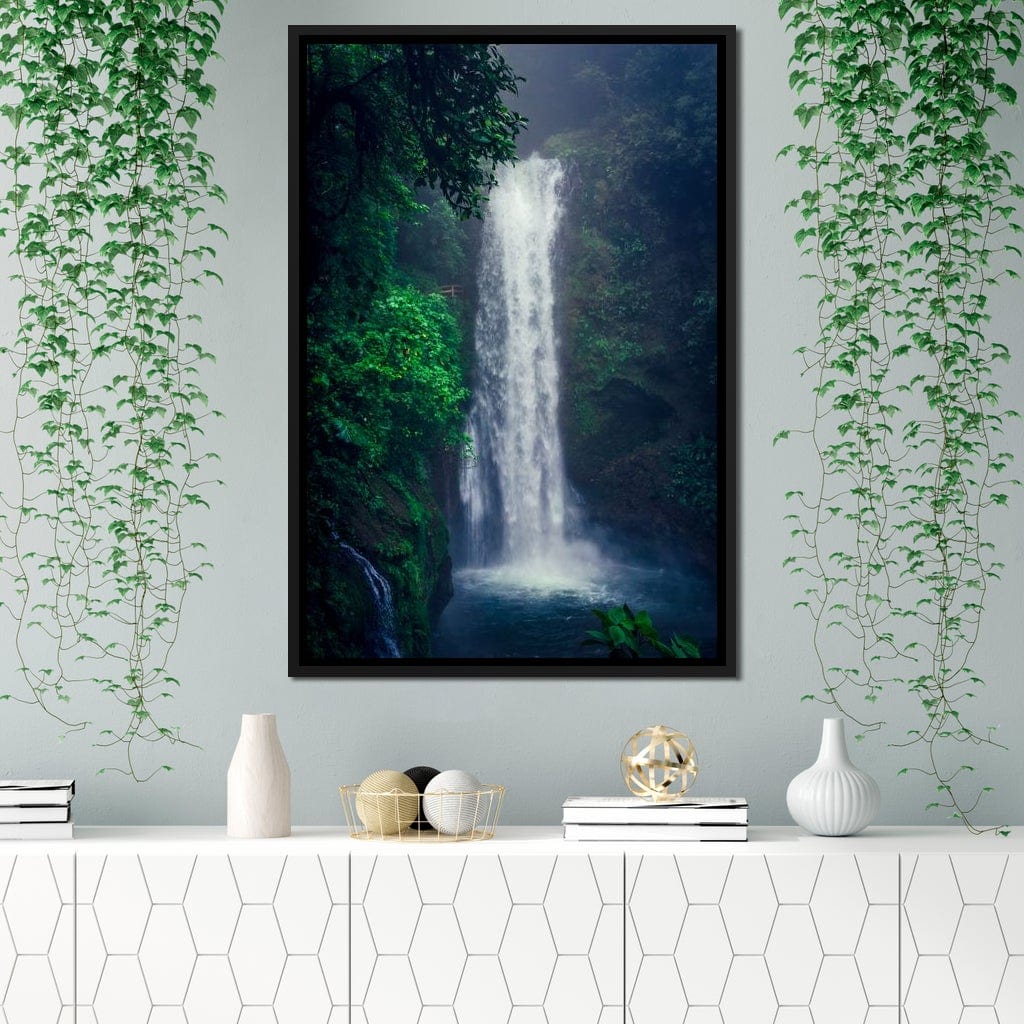 Waterfall in Costa Rica Canvas Wall Art
