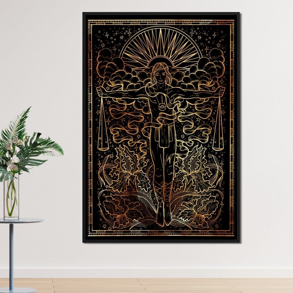 Zodiac sign Libra Canvas Wall Art