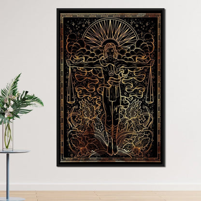 Zodiac sign Libra Canvas Wall Art