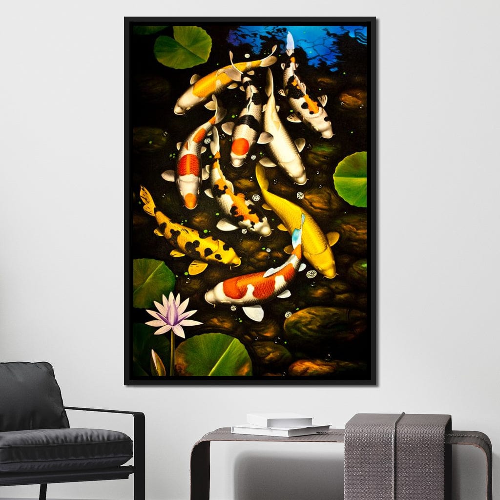 Koi Fishes Canvas Wall Art