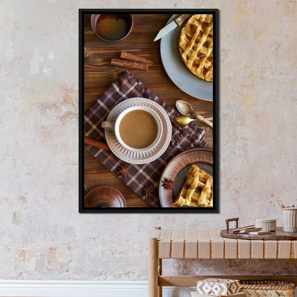 Cup of Coffee with Sugar Pie Canvas Wall Art