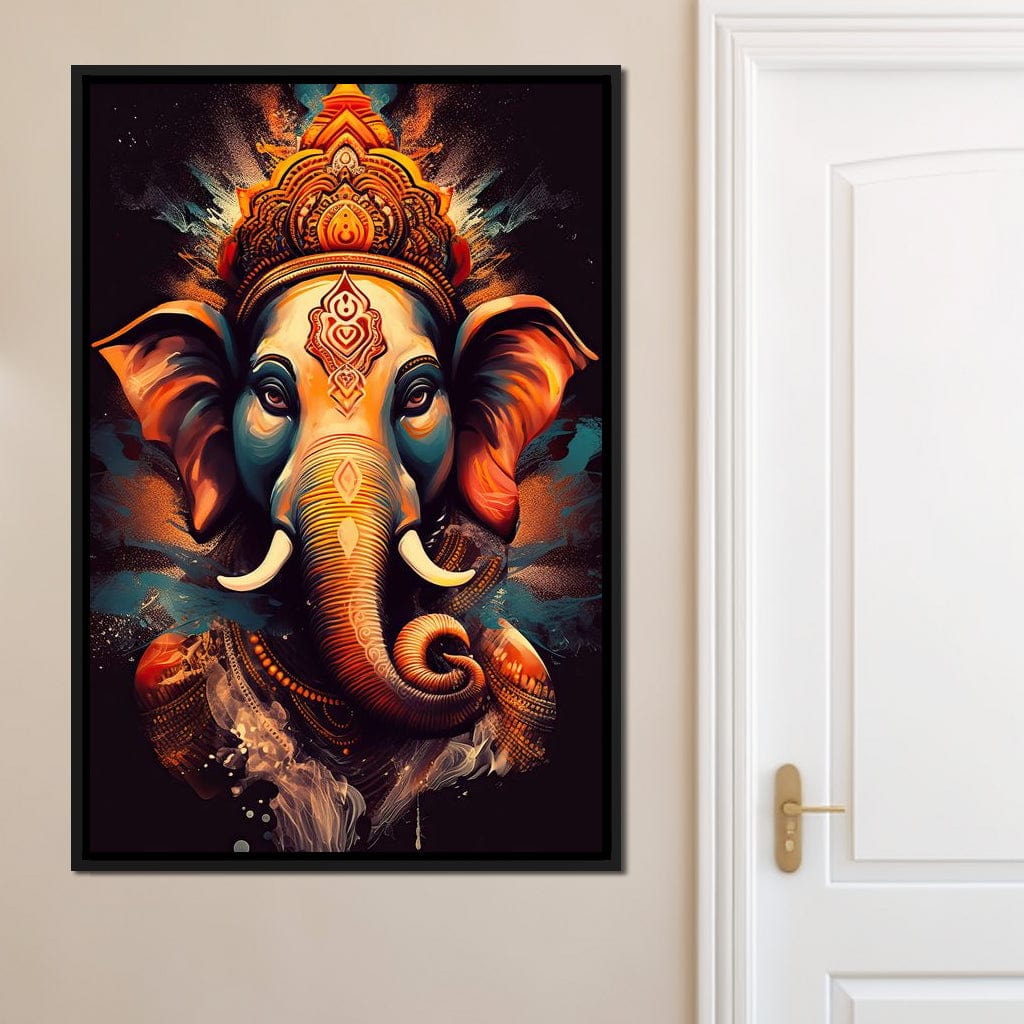 Ganesha's Blessing Canvas Wall Art