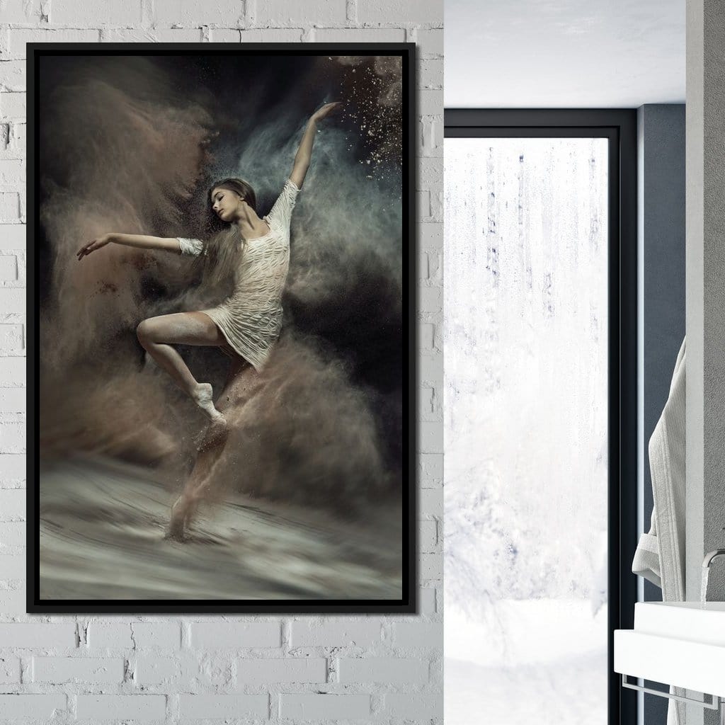 Ballet Dancer in the Desert Canvas Wall Art