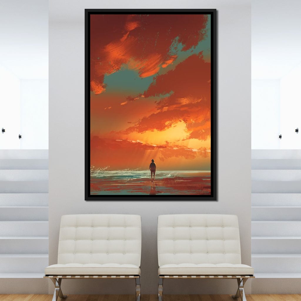 Admiring The Sunset Canvas Wall Art