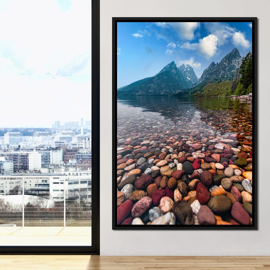 Colored Pebbles Canvas Wall Art