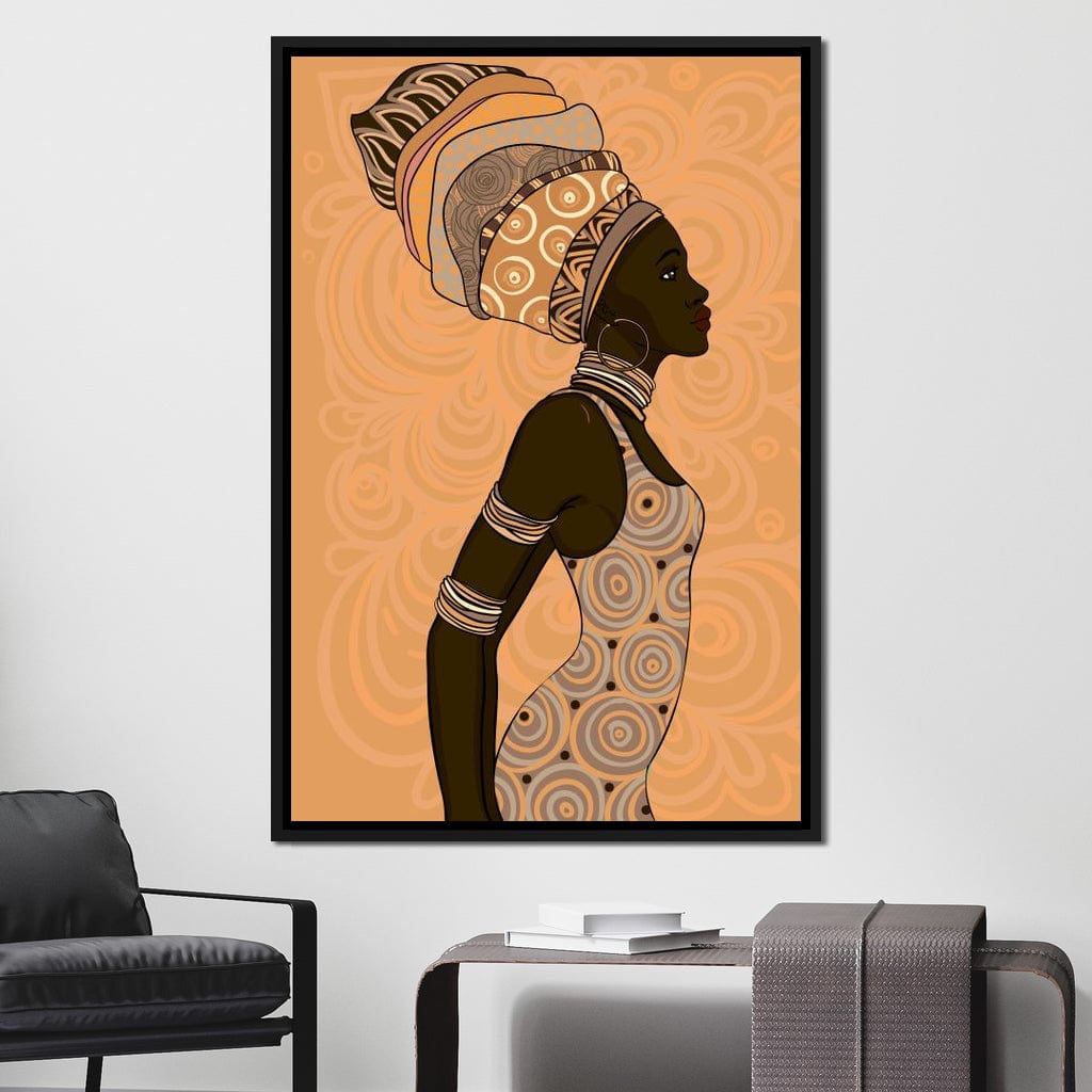 African Lady Canvas Wall Art