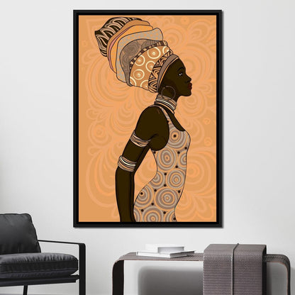 African Lady Canvas Wall Art