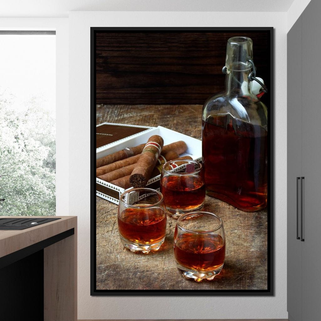 Cigars & Cognac Canvas Wall Art