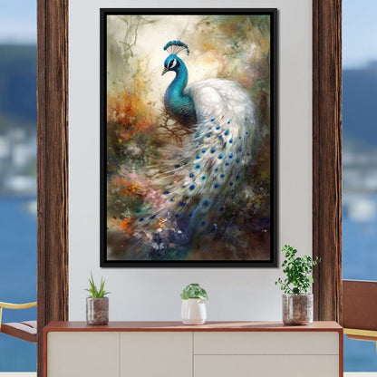 Peacock Serenity Canvas Wall Art