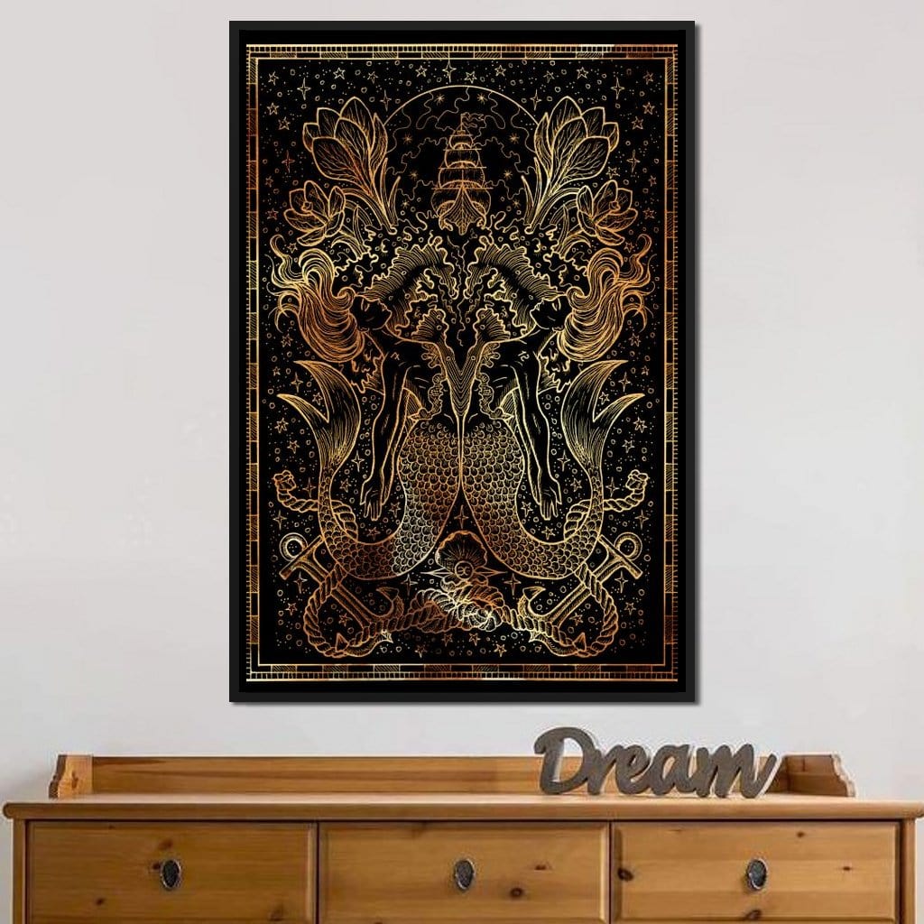 Zodiac sign Pisces Canvas Wall Art