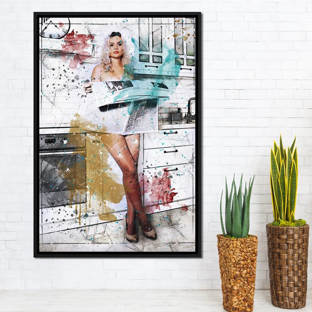 Morning News Canvas Wall Art