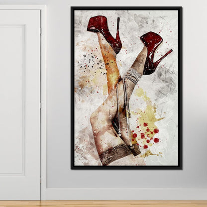 Heels and Pearls Canvas Wall Art