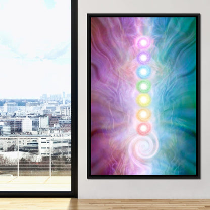 Kundalini Energy Chakra Canvas Wall Art