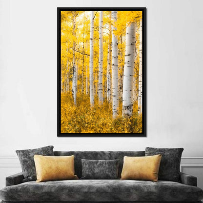 Yellow Forest - Colorado Canvas Wall Art