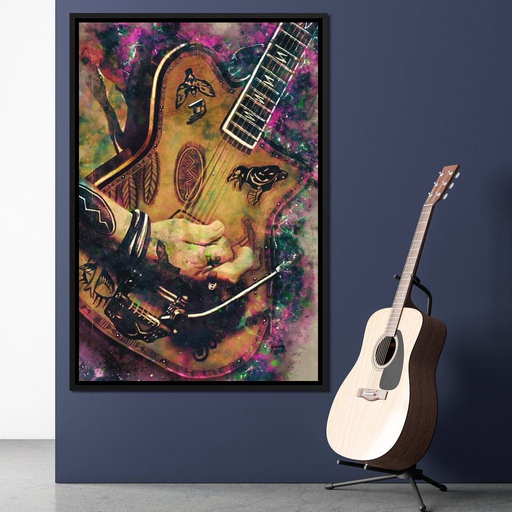 Johnny Depp's Guitar Canvas Wall Art