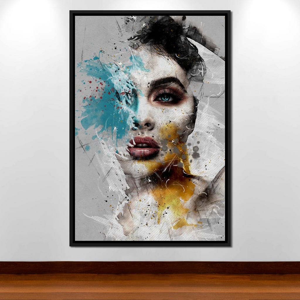 Mixart Female Portrait Canvas Wall Art