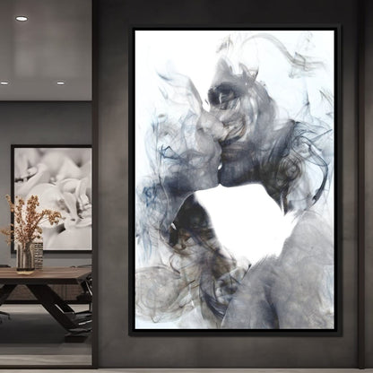 Romantic Kiss Canvas Wall Art