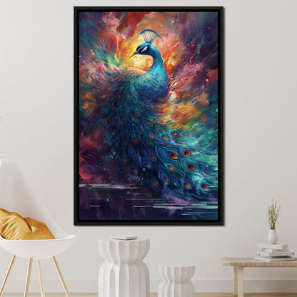 Sacred Peacock Canvas Wall Art