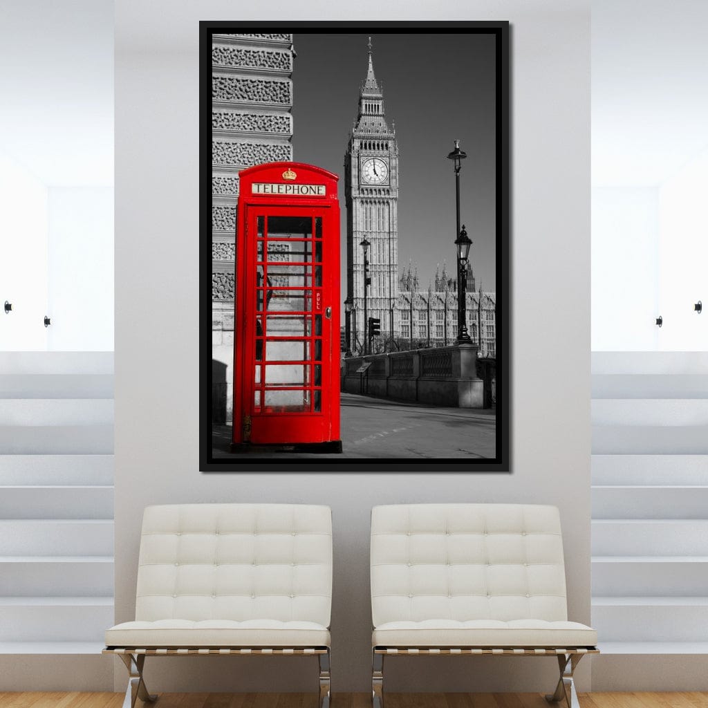 Westminster Phone Box Canvas Wall Art