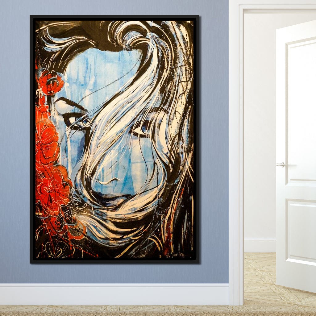 Blue Girl Canvas Wall Art