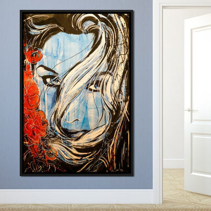 Blue Girl Canvas Wall Art