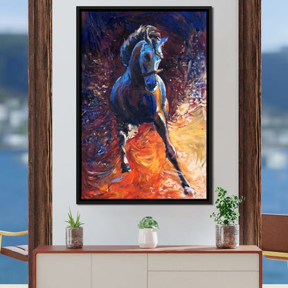 Blue Horse Canvas Wall Art