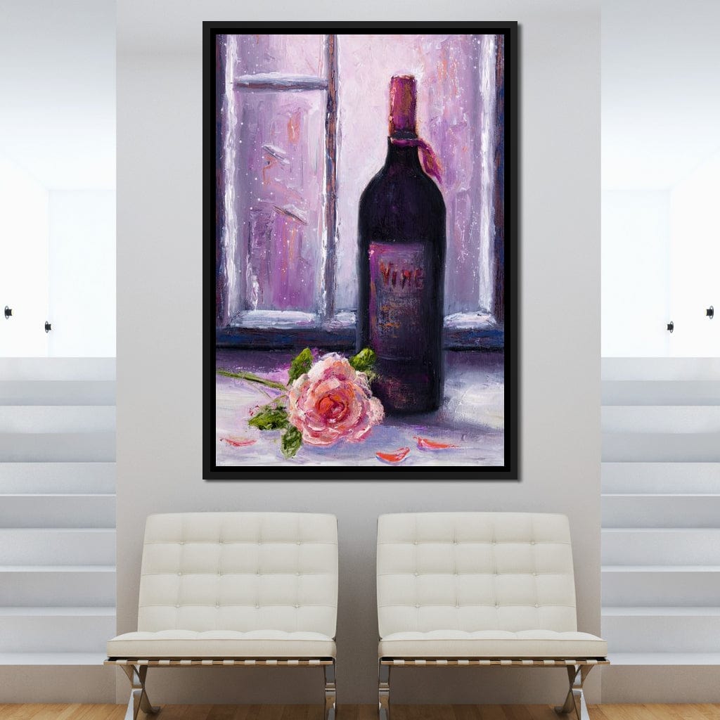 Wine & Roses Canvas Wall Art