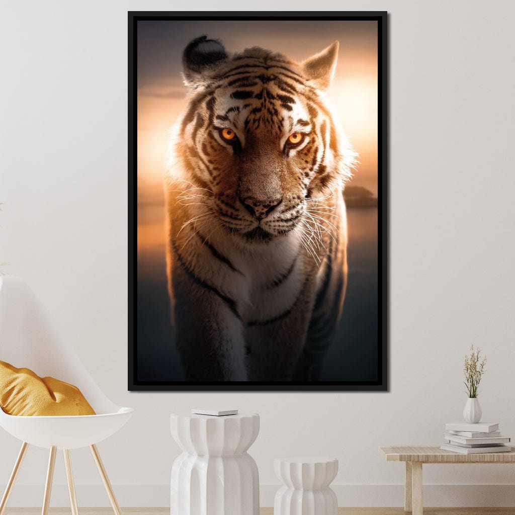 Tiger Orange Eyes Canvas Wall Art