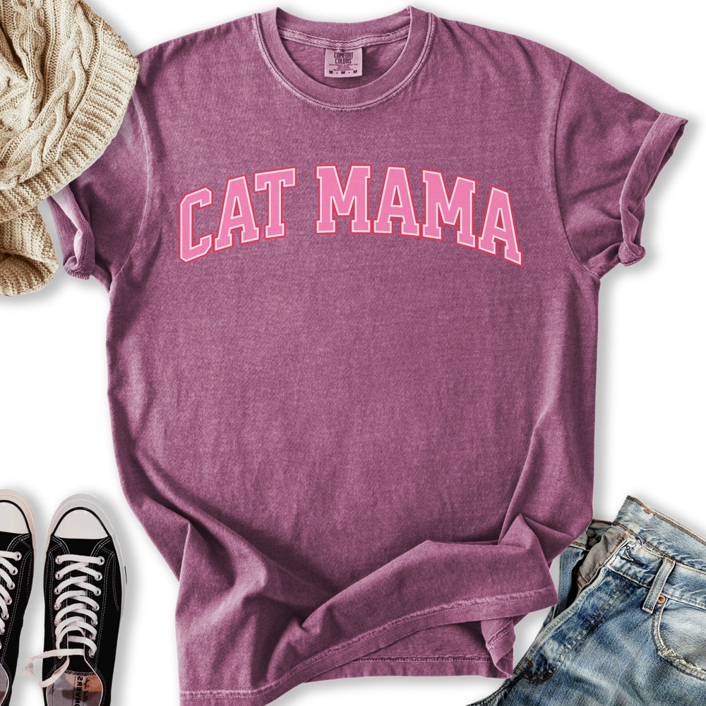 Pink Cat Mama Relaxed Tee