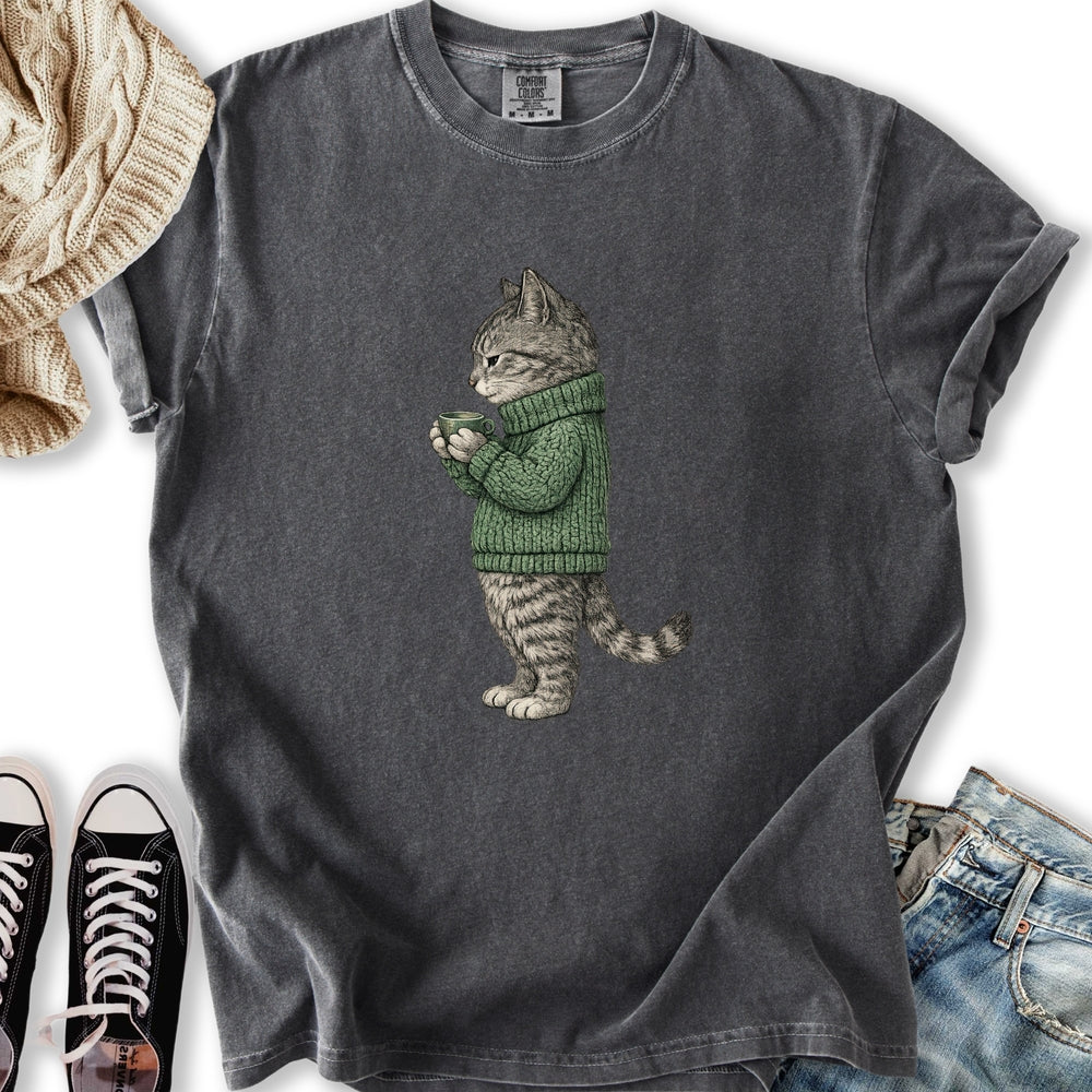 Cozy Tabby Cat Relaxed Tee