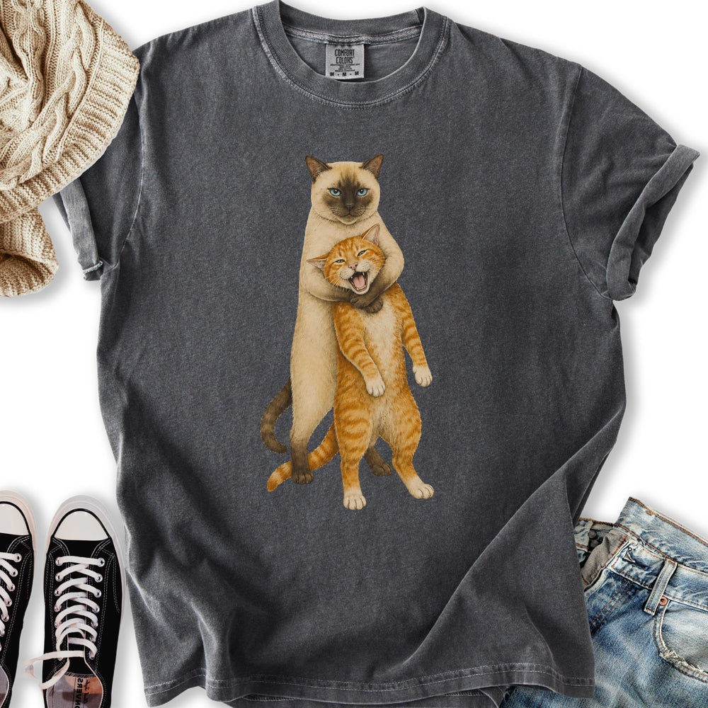 Siamese Ginger Cat Headlock Relaxed Tee