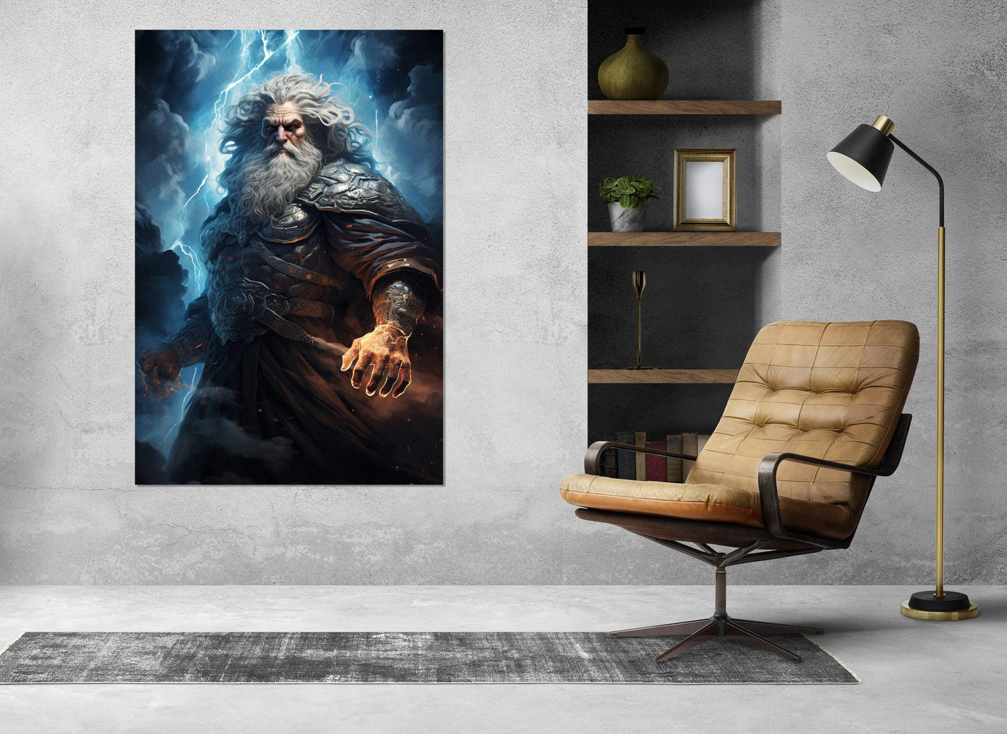 Zeus Canvas Print – Greek Mythology Art | Framed Gallery Wrapped Cotton Canvas