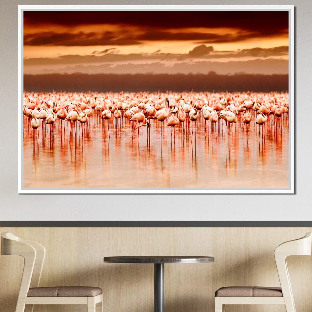 Lake Nakuru Flamingos Canvas Wall Art