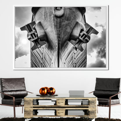 WWII Battleship Canvas Wall Art