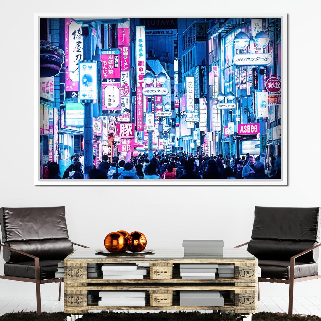 Cyberpunk Street Canvas Wall Art