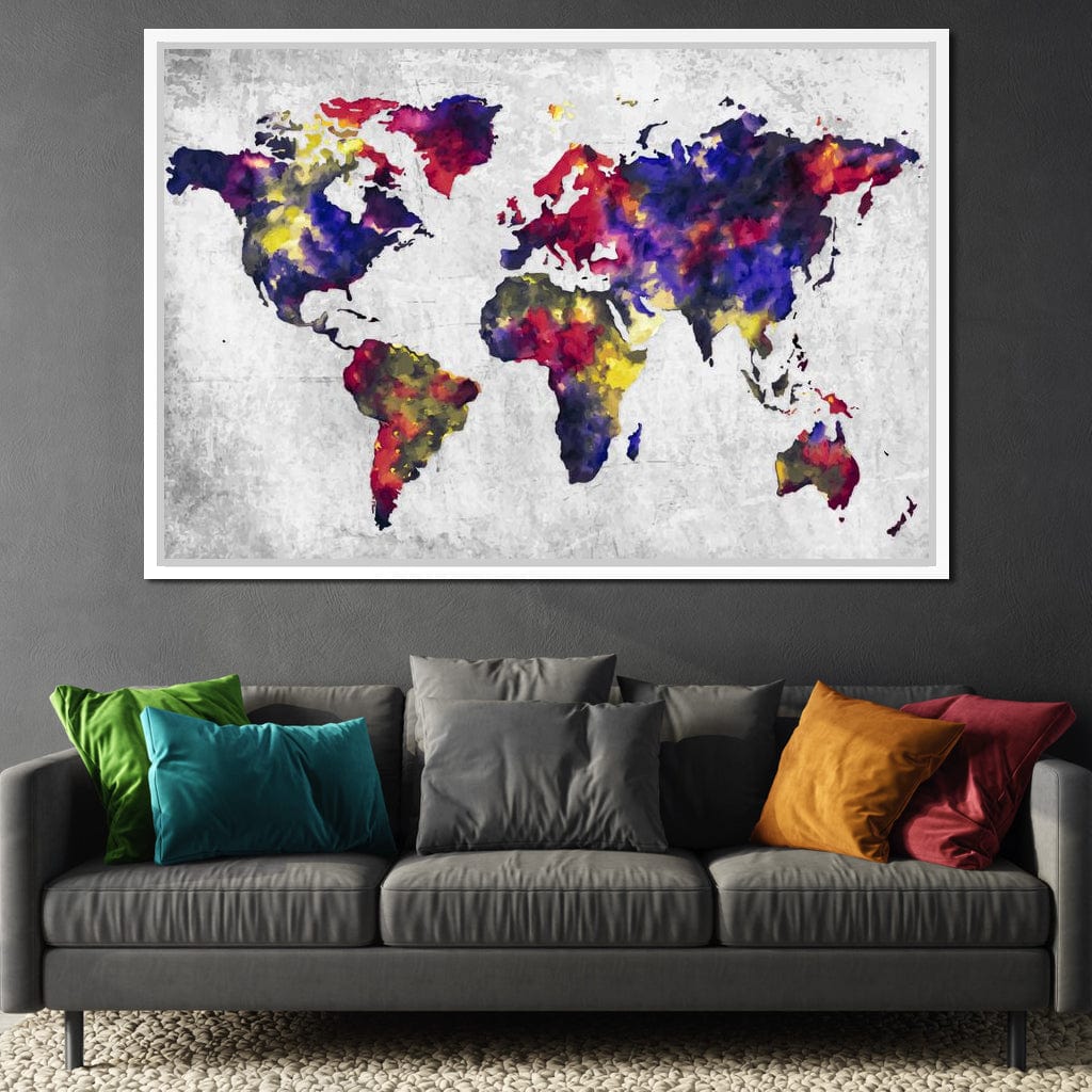 World Map 1 - Mateo Canvas Wall Art
