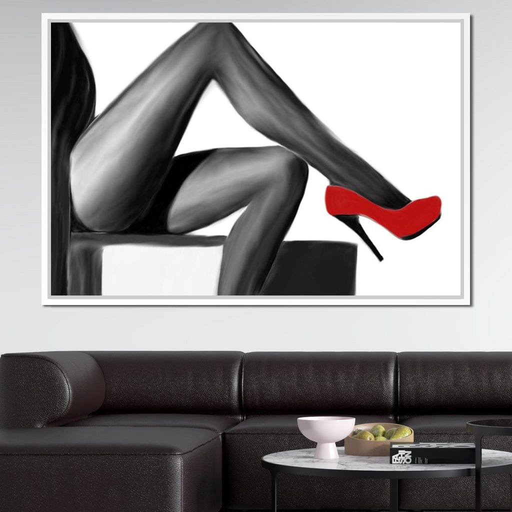 Red Stiletto Canvas Wall Art