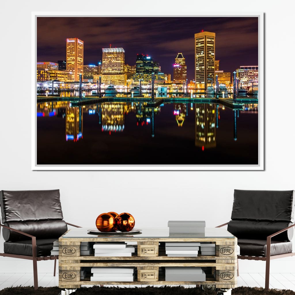 Baltimore Skyline Canvas Wall Art