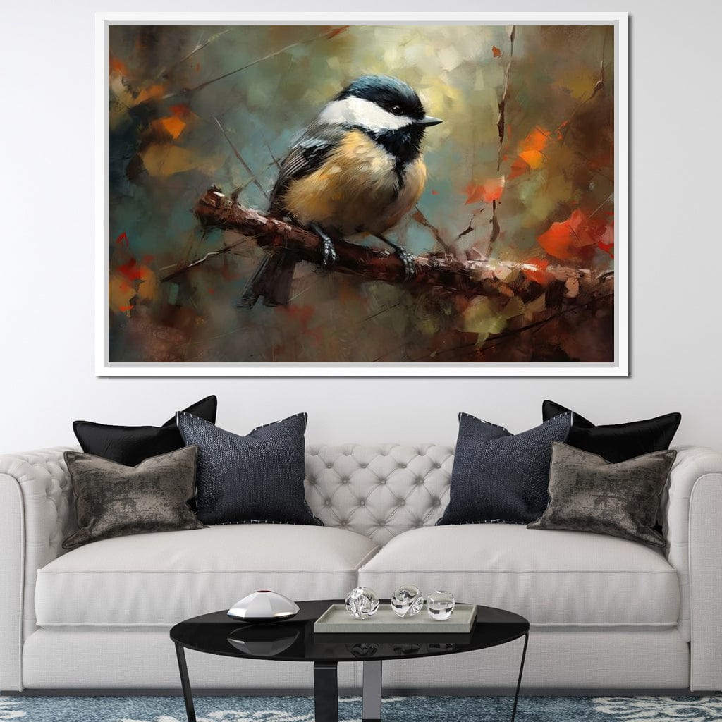 Black-Capped Chickadee Canvas Wall Art