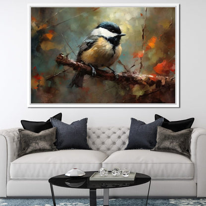 Black-Capped Chickadee Canvas Wall Art