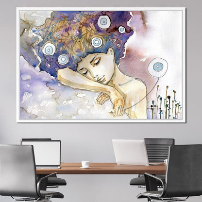 Lost in her Dreams Canvas Wall Art