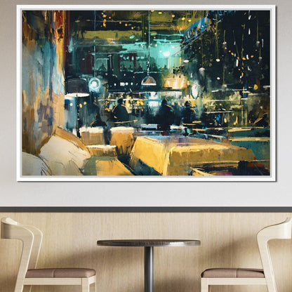 Cozy Restaurant Canvas Wall Art