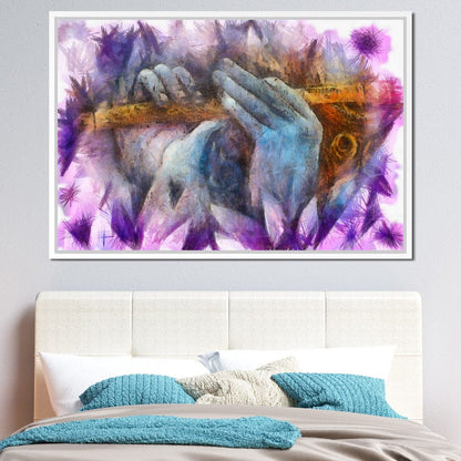 Krishna Playing the Flute Canvas Wall Art