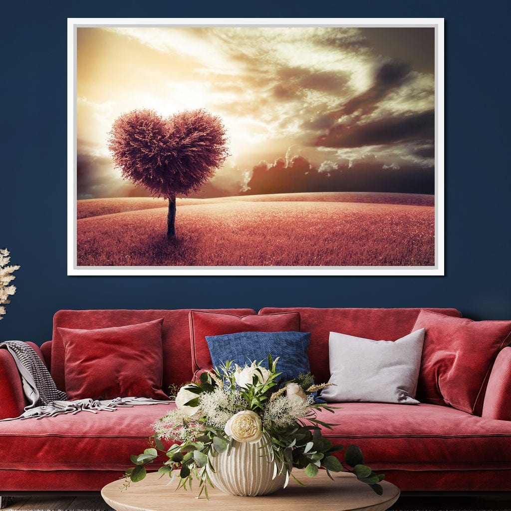 Loving Tree Sunrise Canvas Wall Art
