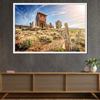 Abandoned Western Town Canvas Wall Art